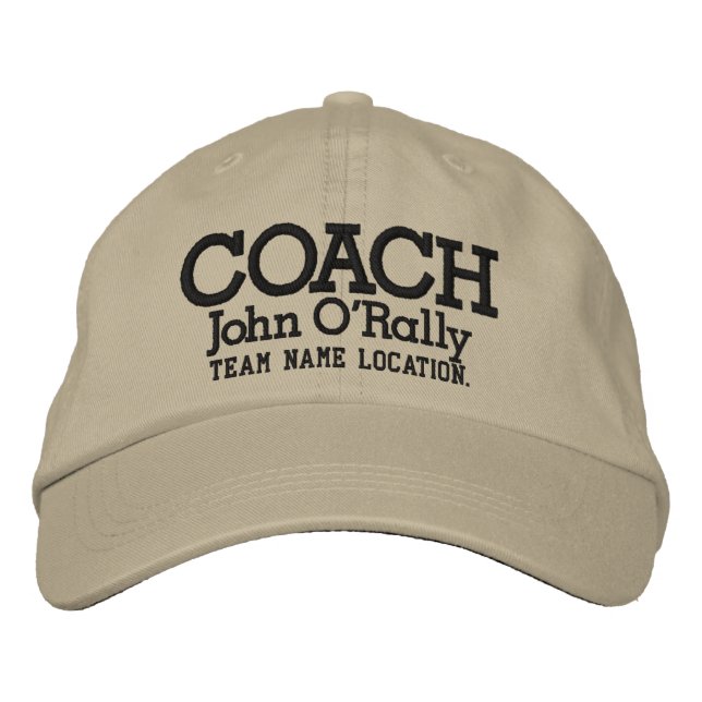 Personnaliser Coach Casquette Votre nom Votre jeu (Devant)