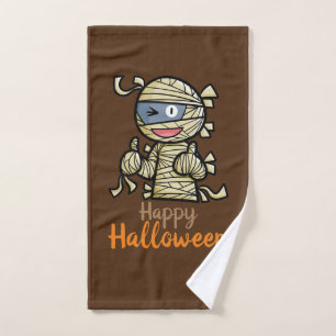 Personnaliser Cute Happy Mummy Hand Serviette