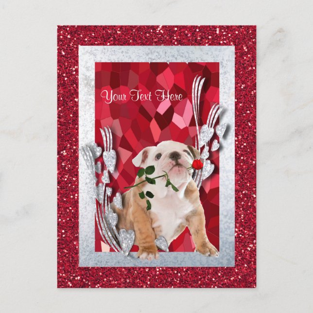 Personnaliser de chiot de bouledogue il carte (Devant)