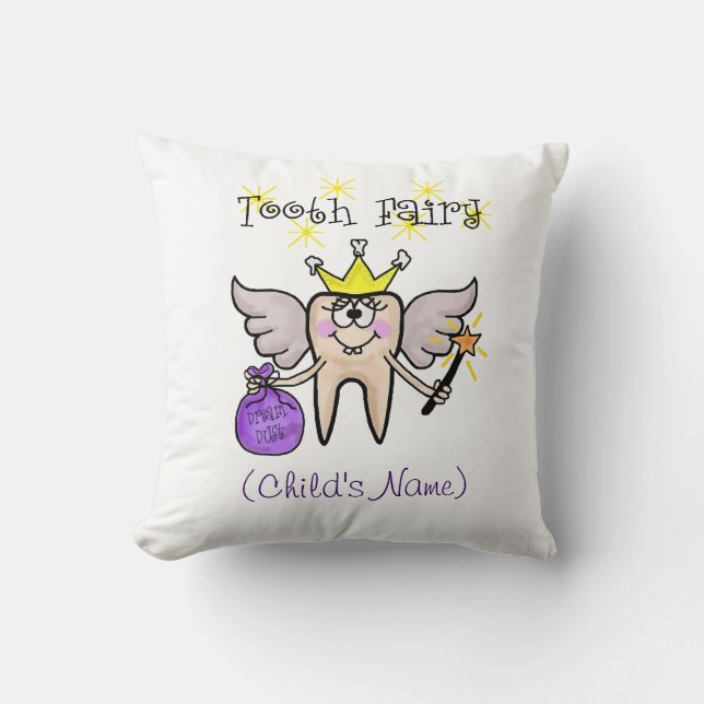 Personnaliser de coussin de fée   de dent avec le (Recto)