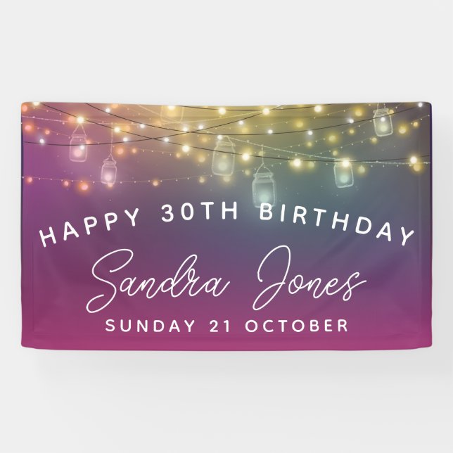 Personnaliser de la bannière de l'anniversaire de  (Horizontal)