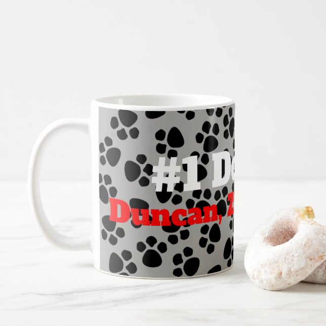 Personnaliser de tasse de papa du chien #1 avec (Avec donut)