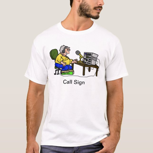 Personnaliser drôle de T-shirt d'opérateur heureux (Devant)