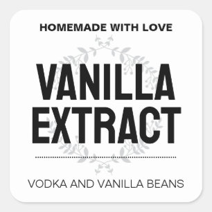 Personnaliser étiquette d'extraction de vanille VE