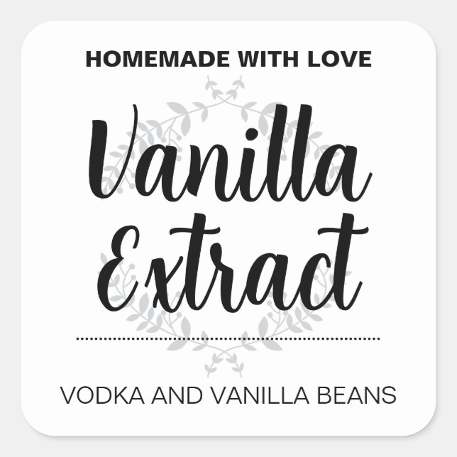 Personnaliser étiquette d'extraction de vanille VE (Devant)