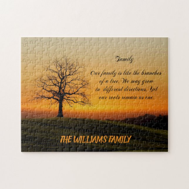 PERSONNALISER FAMILLE CITER JIGSAW PUZZLE (Horizontal)