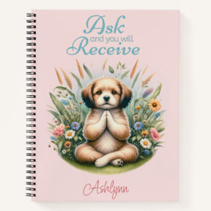 Personnaliser Floral Dog Prayer Journal Manifeste