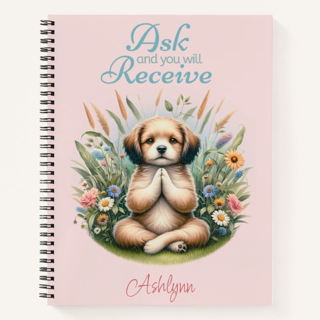 Personnaliser Floral Dog Prayer Journal Manifeste  (Devant)