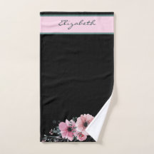 Personnaliser Floral Lower Border Black Arrière - 