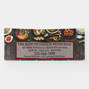 Personnaliser Grande Bannière de Restaurant Vietna