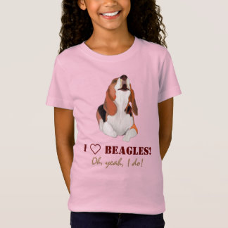Personnaliser I Love Howling T-shirt Beagle