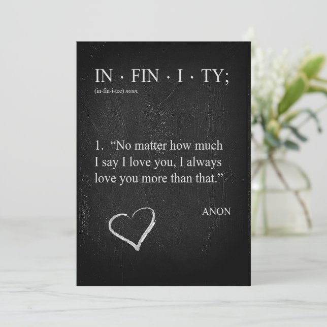 Personnaliser INFINITÉ VOUS AIMER PLUS Carte Saint (Debout devant)