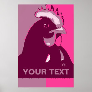 PERSONNALISER IT Pink Camo Pop Art Picken Poster