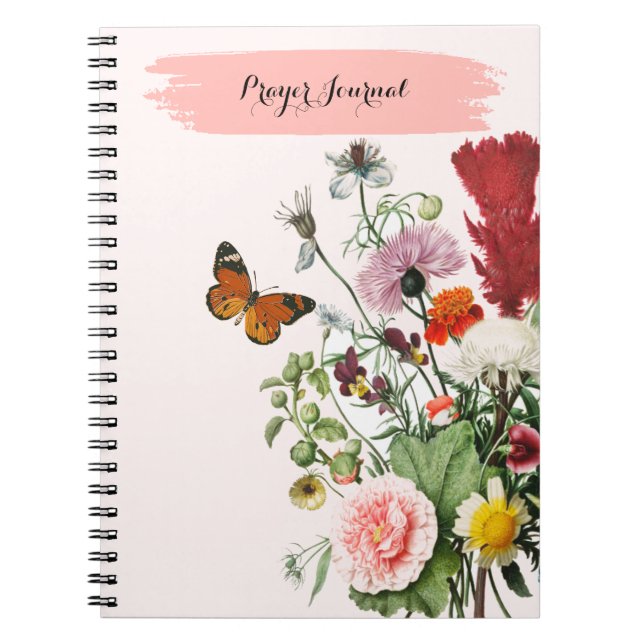 PERSONNALISER : - Journal de prière + Fleurs (Devant)