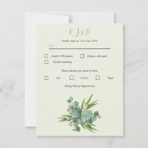 Personnaliser la carte de réponse Bouquet Eucalypt