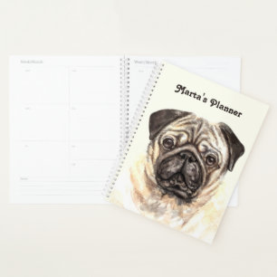 Personnaliser le Carlin d'aquarelle