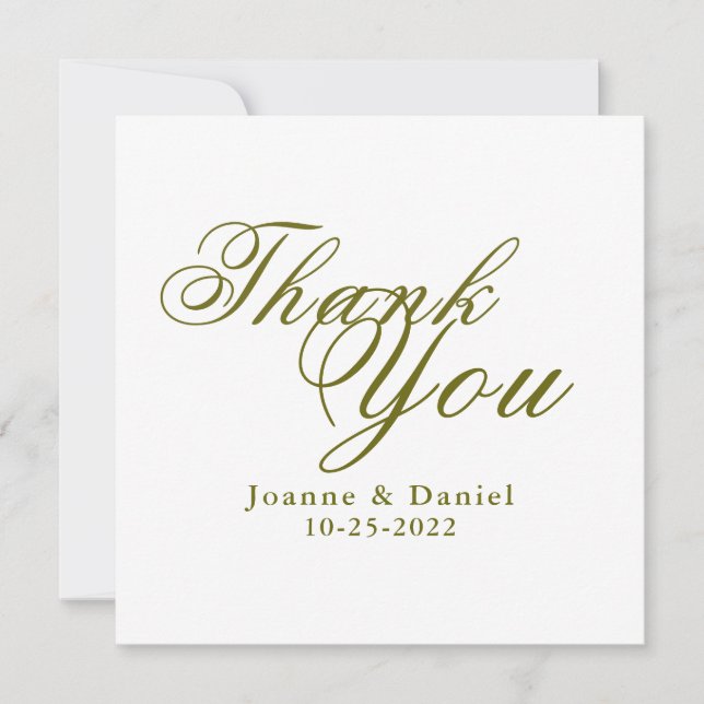 Personnaliser le Carte de remerciements Mariage un (Devant)