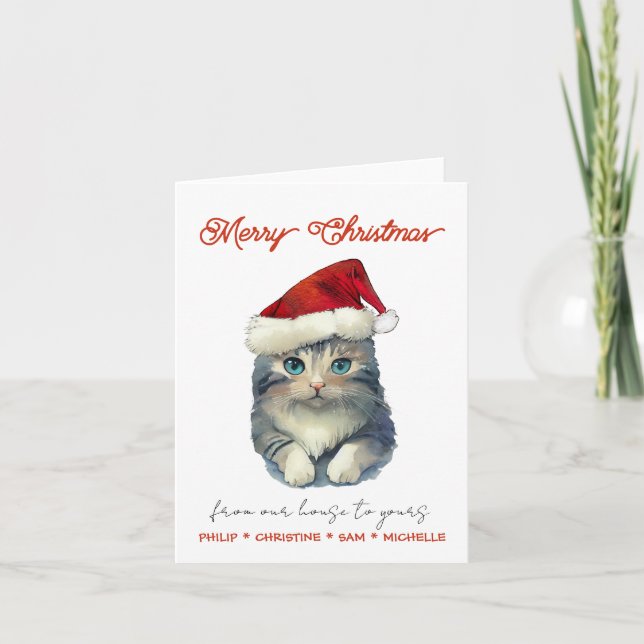 Personnaliser le chat de Père Noël mignon (Devant)