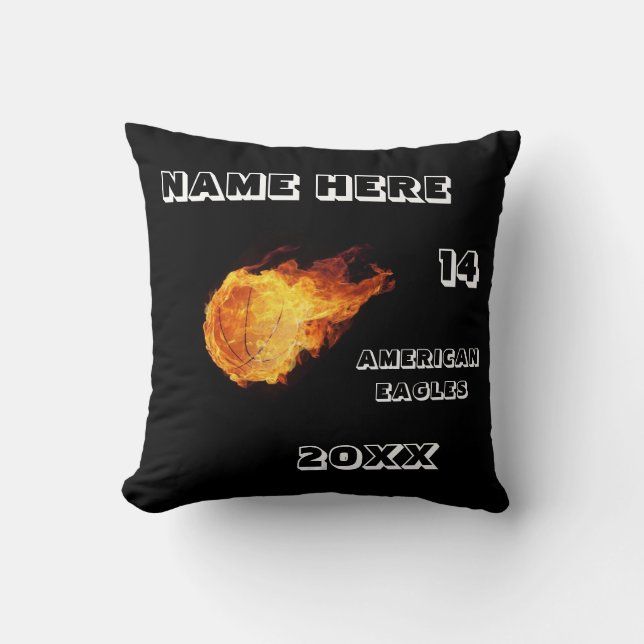 Personnaliser le Coussin de basket-ball avec le no (Recto)