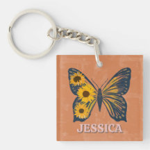 Personnaliser le Porte - clé acrylique papillon fl