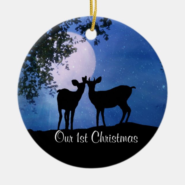 Personnaliser le premier Noël ensemble ornement de (Devant)