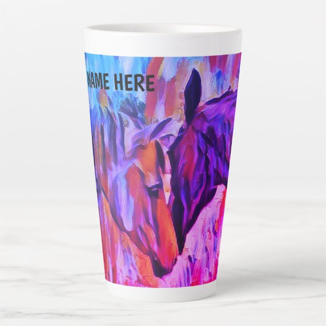 Personnaliser les amateurs de chevaux Latte Mug (Devant)