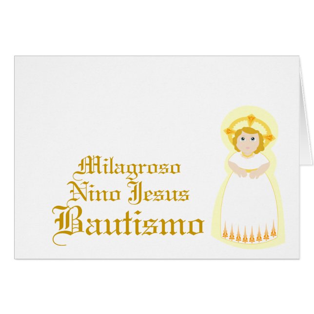 Personnaliser miraculeuse de "Bautismo" - (Devant horizontal)