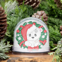 Personnaliser : ours blanc mignon dans une couronn