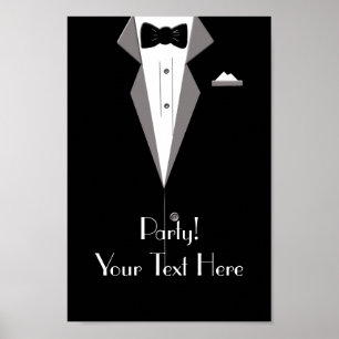 Personnaliser Poster de fête Tuxedo Art