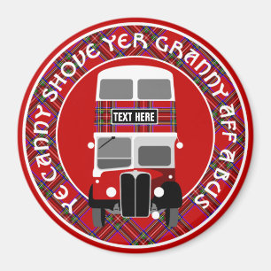 Personnaliser Scottish Tartan bus Magnet