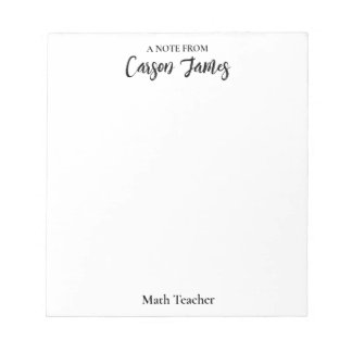 Personnaliser Script Bloc-notes Papier à lettres E