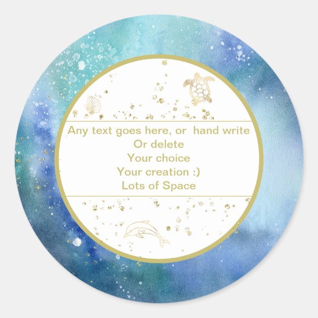 *~* PERSONNALISER Sticker Enveloppe Plage Nautique (Devant)