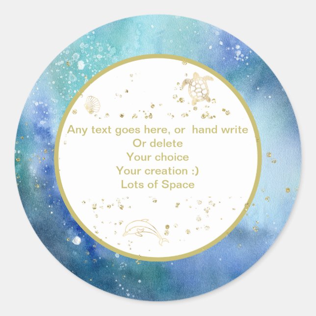 *~* PERSONNALISER Sticker Enveloppe Plage Nautique (Devant)