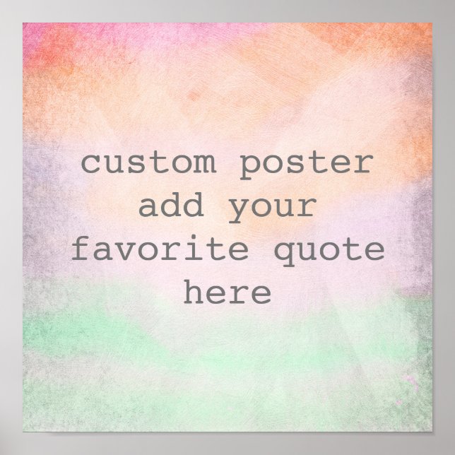 personnaliser un poster personnalisé ajouter votre (Devant)