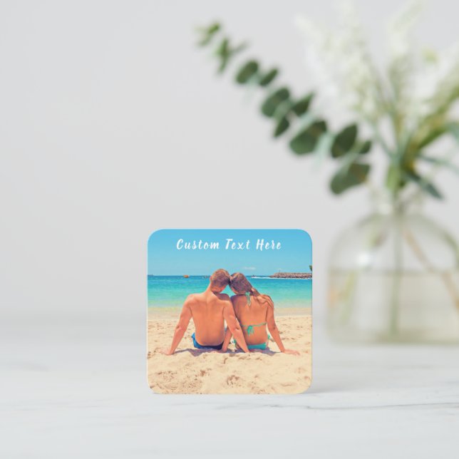 Personnaliser votre Carte de visite photo personna (Debout devant)