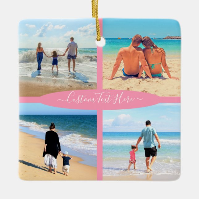 Personnaliser Votre Collage Photo Texte Ornement d (Devant)