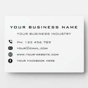 Personnaliser votre entreprise Plaque Office perso