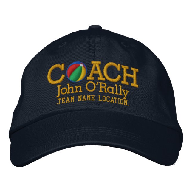 Personnalisez Beach ball Coach Casquette Votre nom (Devant)