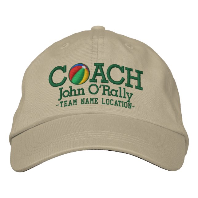 Personnalisez Beach ball Coach Casquette Votre nom (Devant)