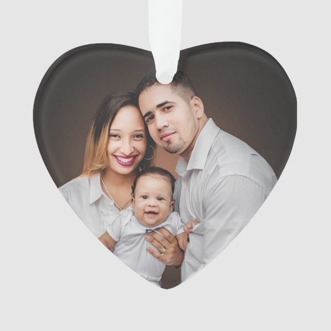 Personnalisez ce mignon ornemental de coeur Keepsa (devant)