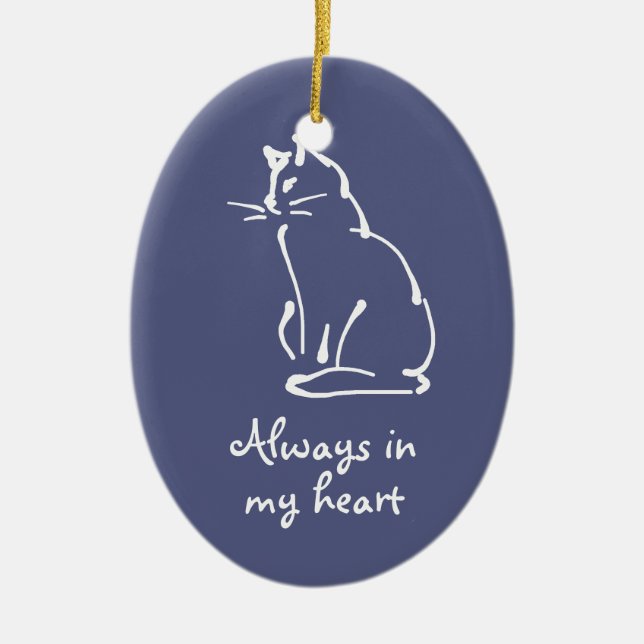 Personnalisez cet ornement commémoratif de chats (Devant)