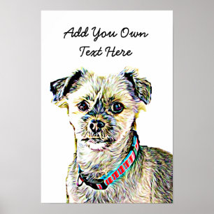 Personnalisez cette affiche de chien mignon avec v