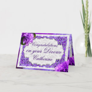 Personnalisez cette carte de divorce pour oeillets