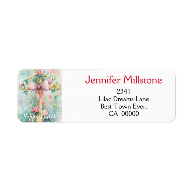 Personnalisez. Croix de l'église de Pâques. Étique (Devant)