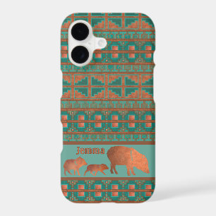 Personnalisez Famille Javelina Cuivre Turquoise