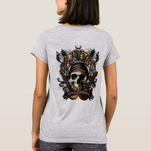 Personnalisez guitares Rock N Roll crâne T-shirt H