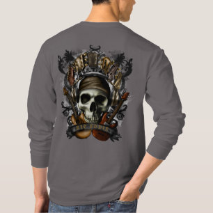 Personnalisez guitares Rock N Roll crâne T-shirt H