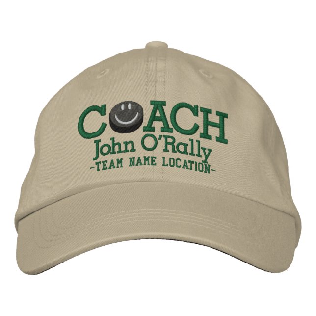 Personnalisez Hockey Coach Casquette Votre nom! (Devant)