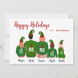 Personnalisez la carte de Noël personnalisée Elfes