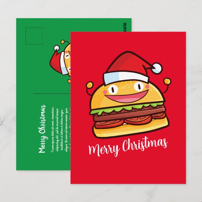 Personnalisez la carte postale du hamburger de Noë (Devant / Derrière)